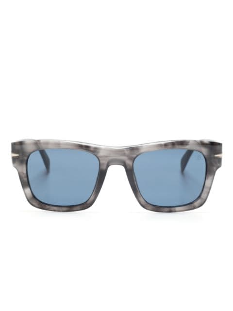 Eyewear by David Beckham marbled square-frame sunglasses