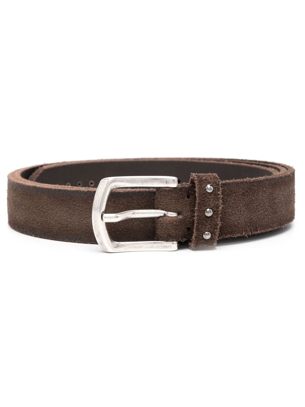 Boglioli Stud-embellished Buckle Belt In Braun