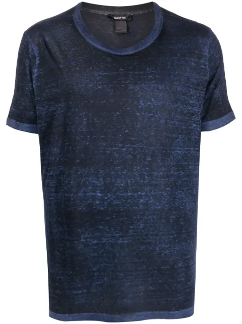 Avant Toi mélange-effect linen T-shirt