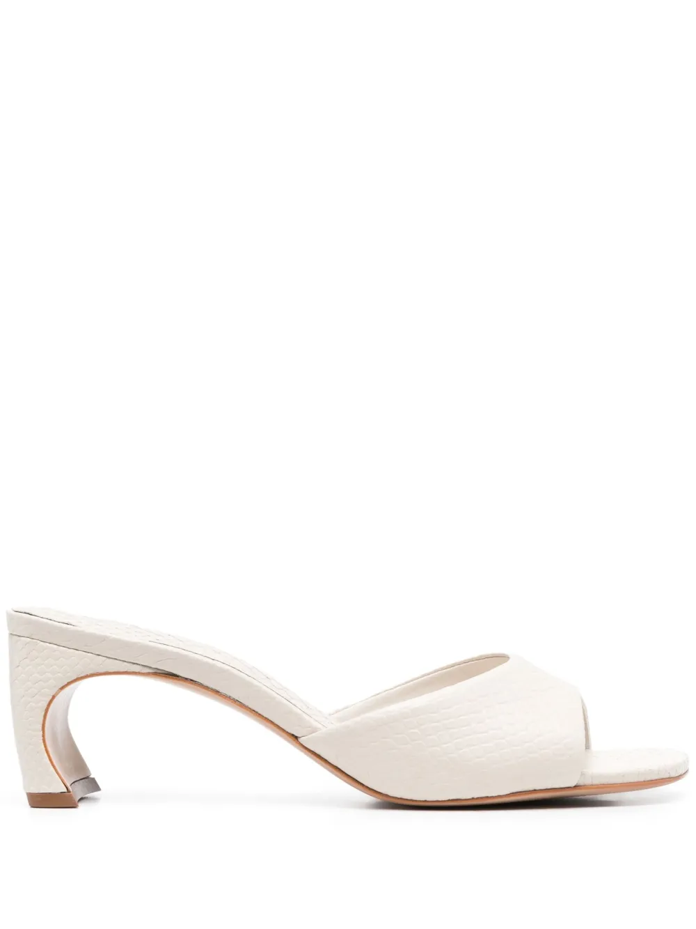 Schutz snakeskin-effect leather sandals - Neutrals