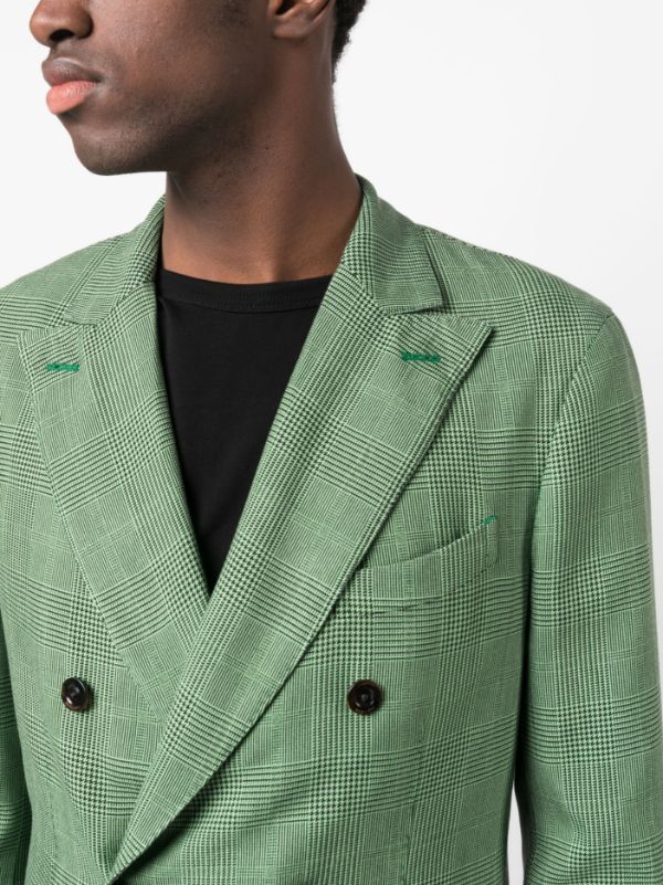 Green shop silk blazer