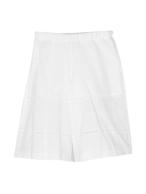 Piccola Ludo broderie-anglaise cotton trousers