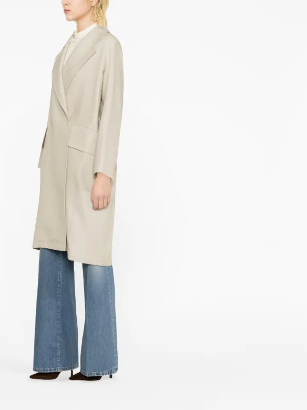 Max Mara ノッチドラペル ダブルコート | ニュートラル | FARFETCH JP