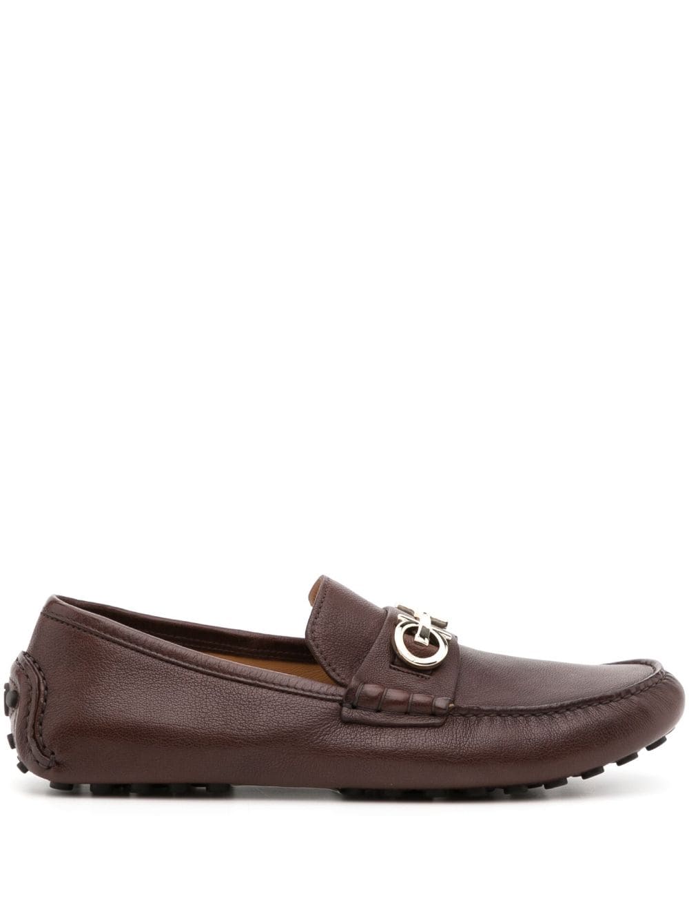 FERRAGAMO FRONT GANCINI-PLAQUE LOAFERS