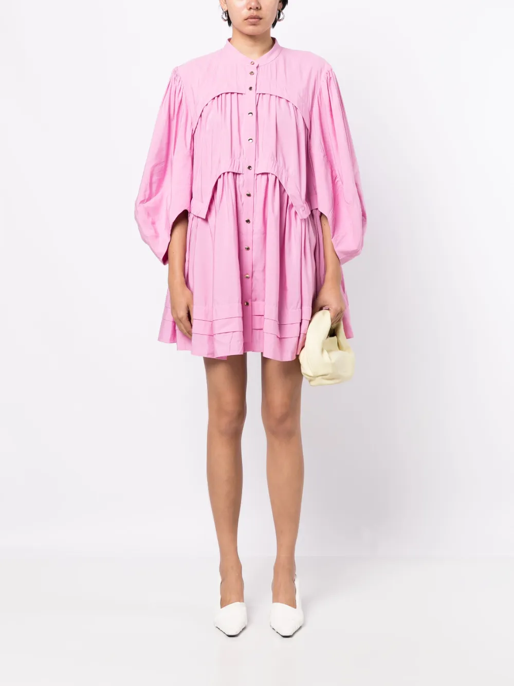 Acler Blousejurk met pofmouwen - Roze
