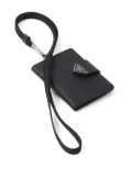 Prada Saffiano and leather card holder - Black
