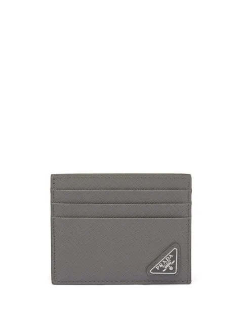 Prada porte-cartes à plaque logo