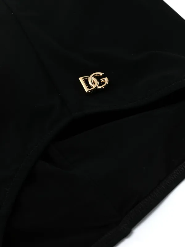 DOLCE&GABBANA スリップ ロゴ プレート ビキニボトム 大人気 Dolce & Gabbana ドルチェ＆ガッバーナ DGロゴプレート ビキニ