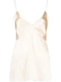 KHAITE Grisella silk-satin top - Neutrals