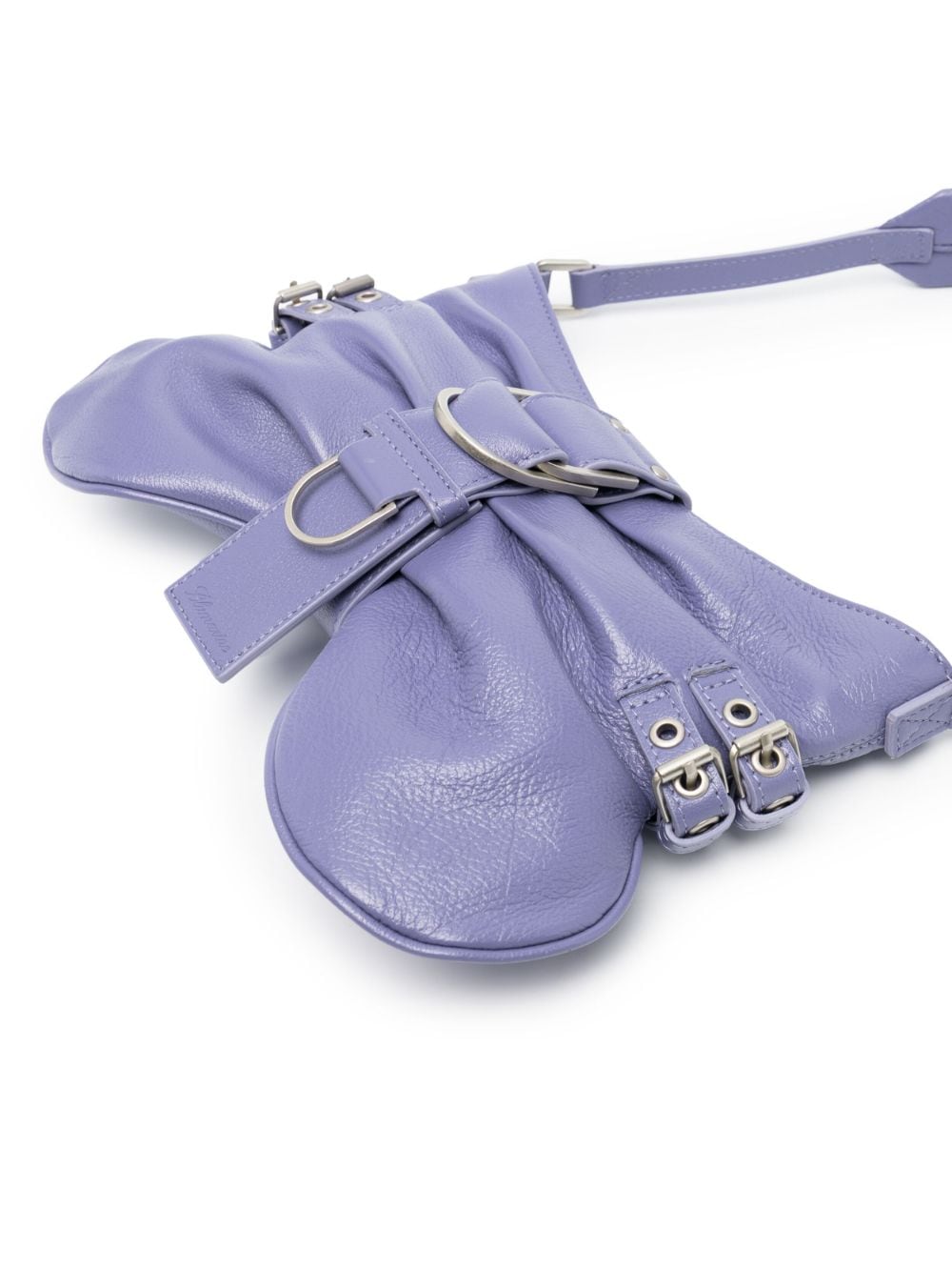 Shop Blumarine Large Butterfly Shoulder Bag In Purple