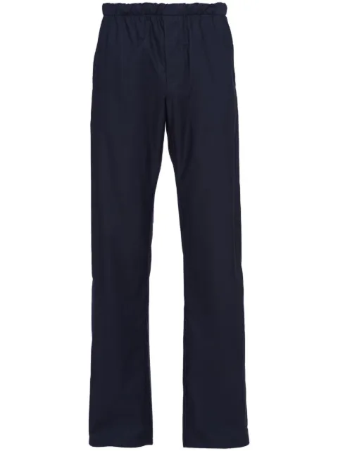Prada elasticated-waist cotton trousers