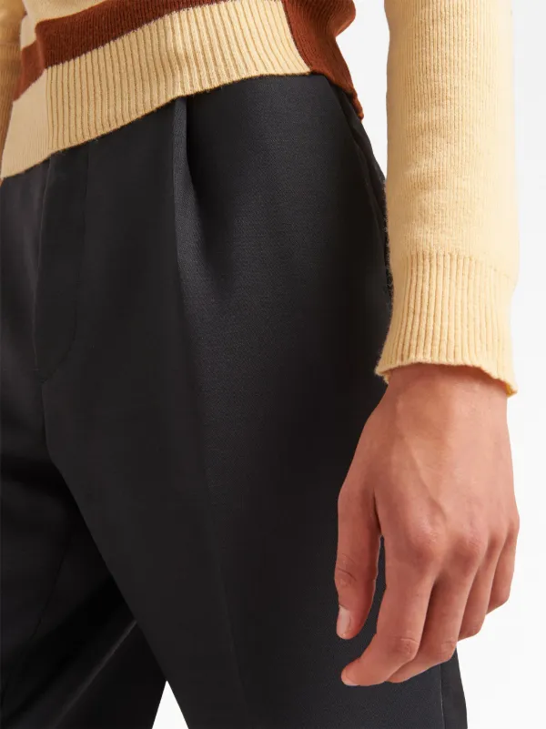 PRADA wool × mohair slacks Prada mohair-wool Tailored Trousers | Black | FARFETCH