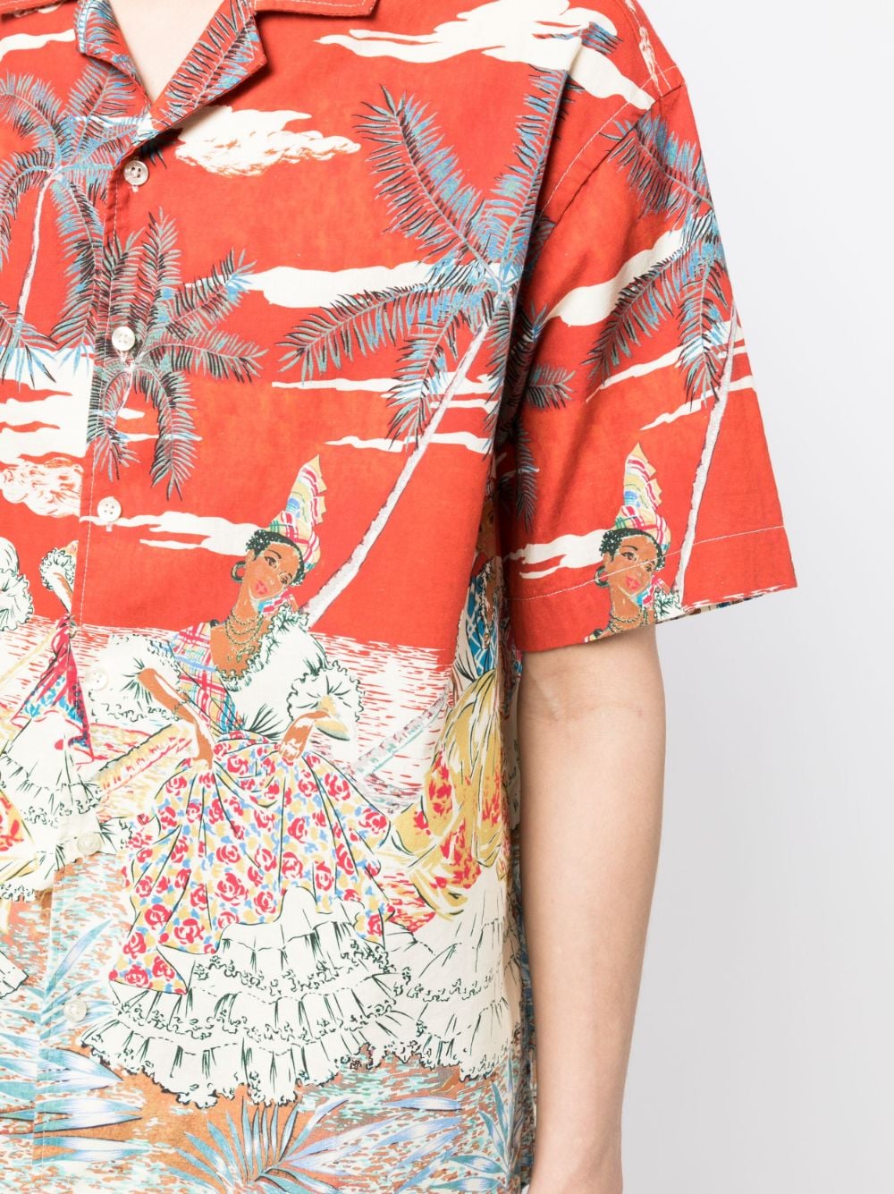 Shop President's Graphic-print Short-sleeve Shirt In Red