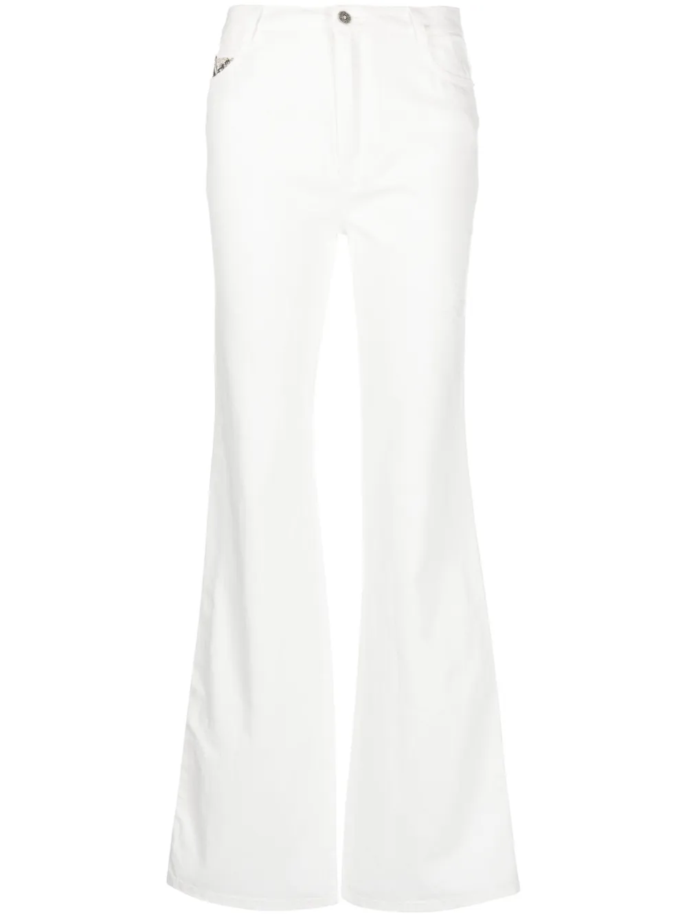 Ermanno Scervino high-shine-detail flared jeans - White