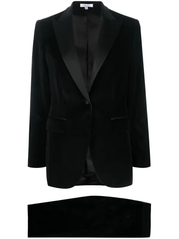 Boglioli ベルベット シングルスーツ | ブラック | FARFETCH JP