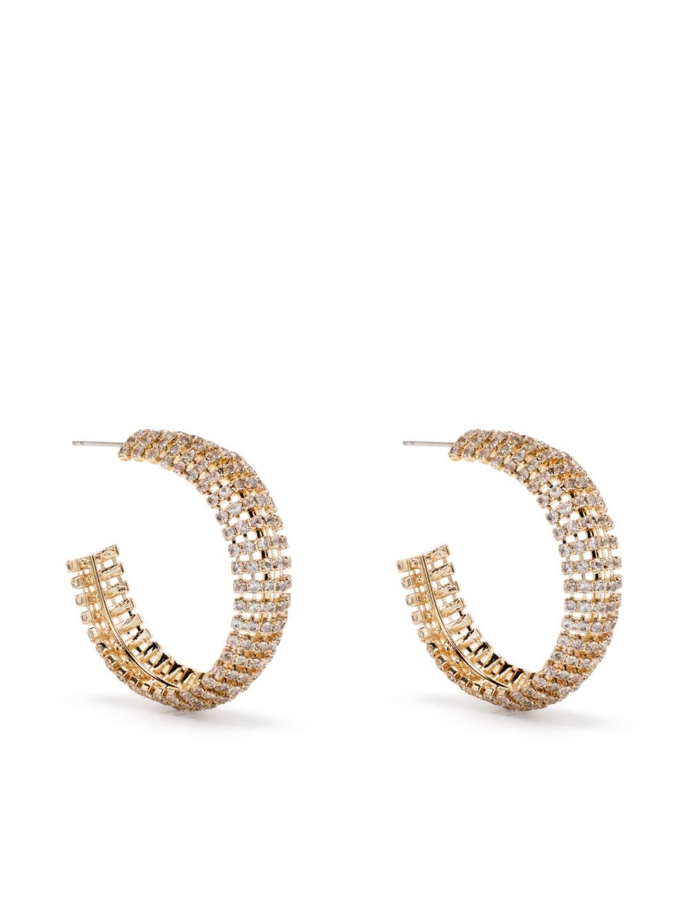 Kenneth Jay Lane crystal-embellished chunky hoop earrings - Gold