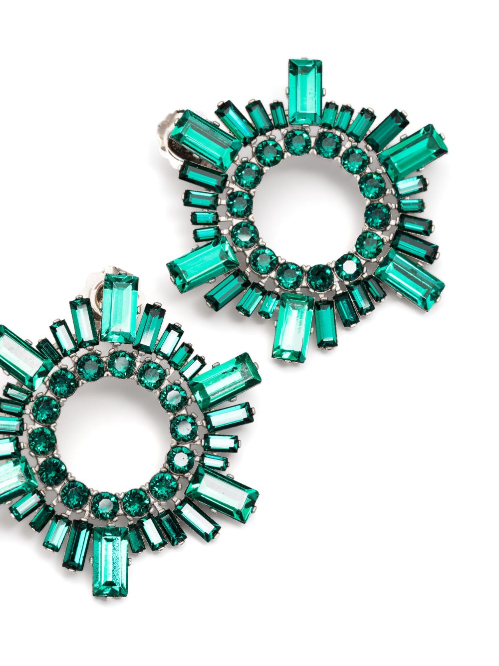 amina muaddi begum crystal-embellished earrings - green