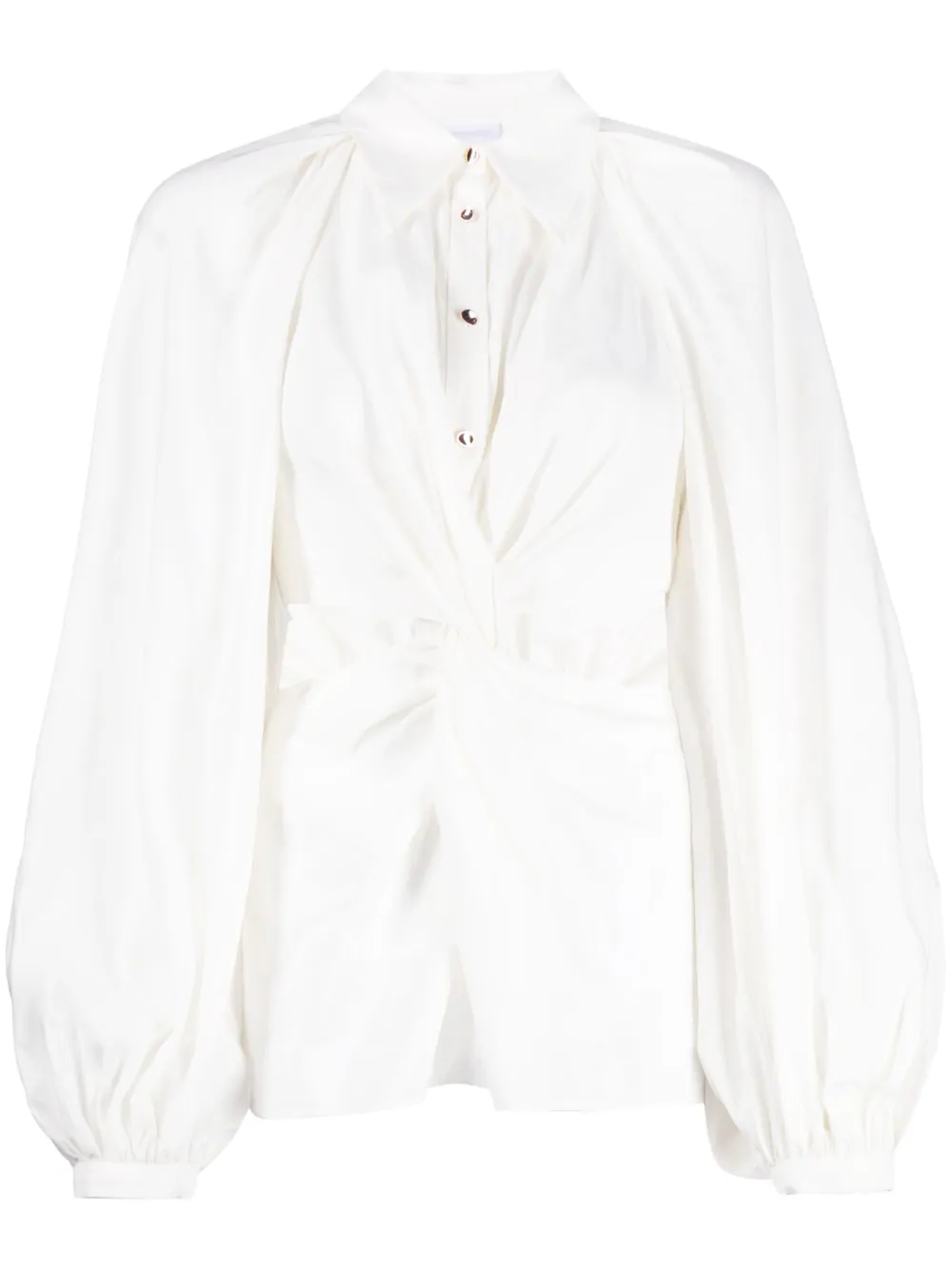 Acler twist-detail puff-sleeve shirt