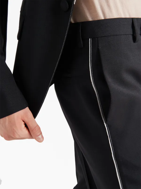 Prada Wool Tailored Trousers | Black | FARFETCH