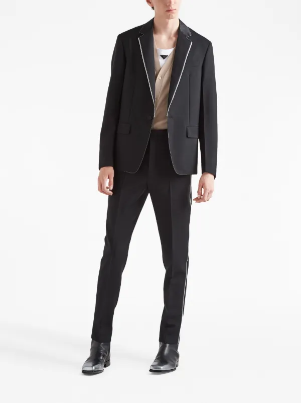 Prada Wool Tailored Trousers | Black | FARFETCH