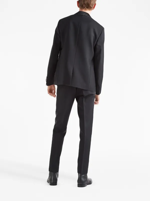 Prada Wool Tailored Trousers | Black | FARFETCH
