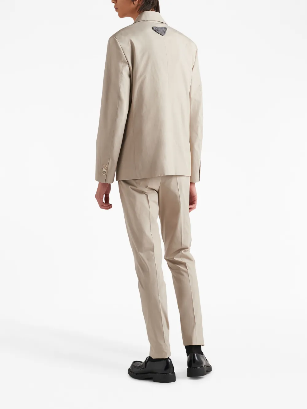  Prada Cotton Tailored Trousers - Neutrals 
