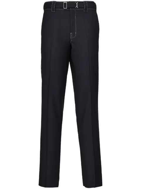 Prada belted wool trousers