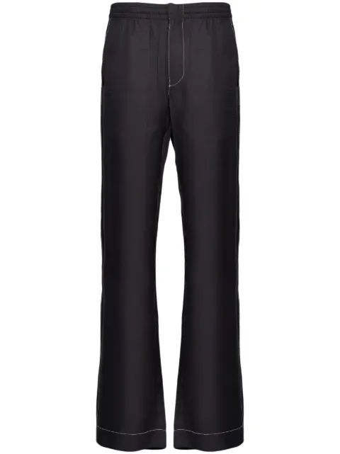 Prada drawstring-waist silk trousers