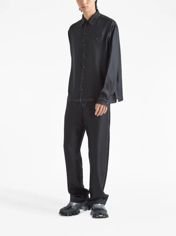 【関税込み】PRADA straight-leg trousers in mohair and silk Prada Mohair Light Straight-Leg Pants - Bergdorf Goodman