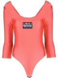 Just Cavalli logo-patch scoop-neck bodysuit - Pink