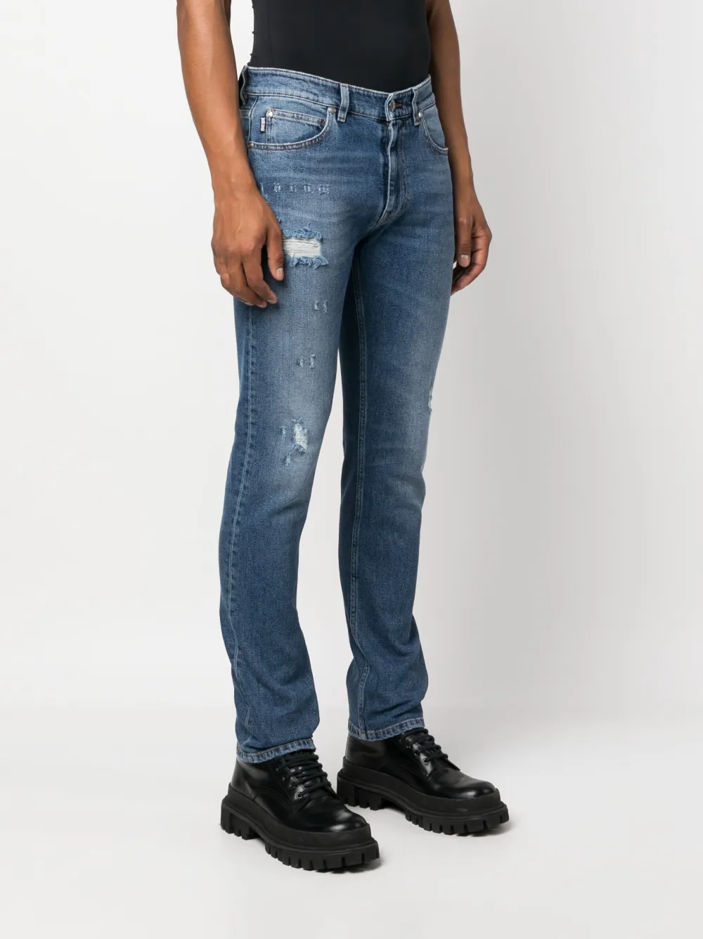 Shop Just Cavalli Slim-cut Jeans In Blue