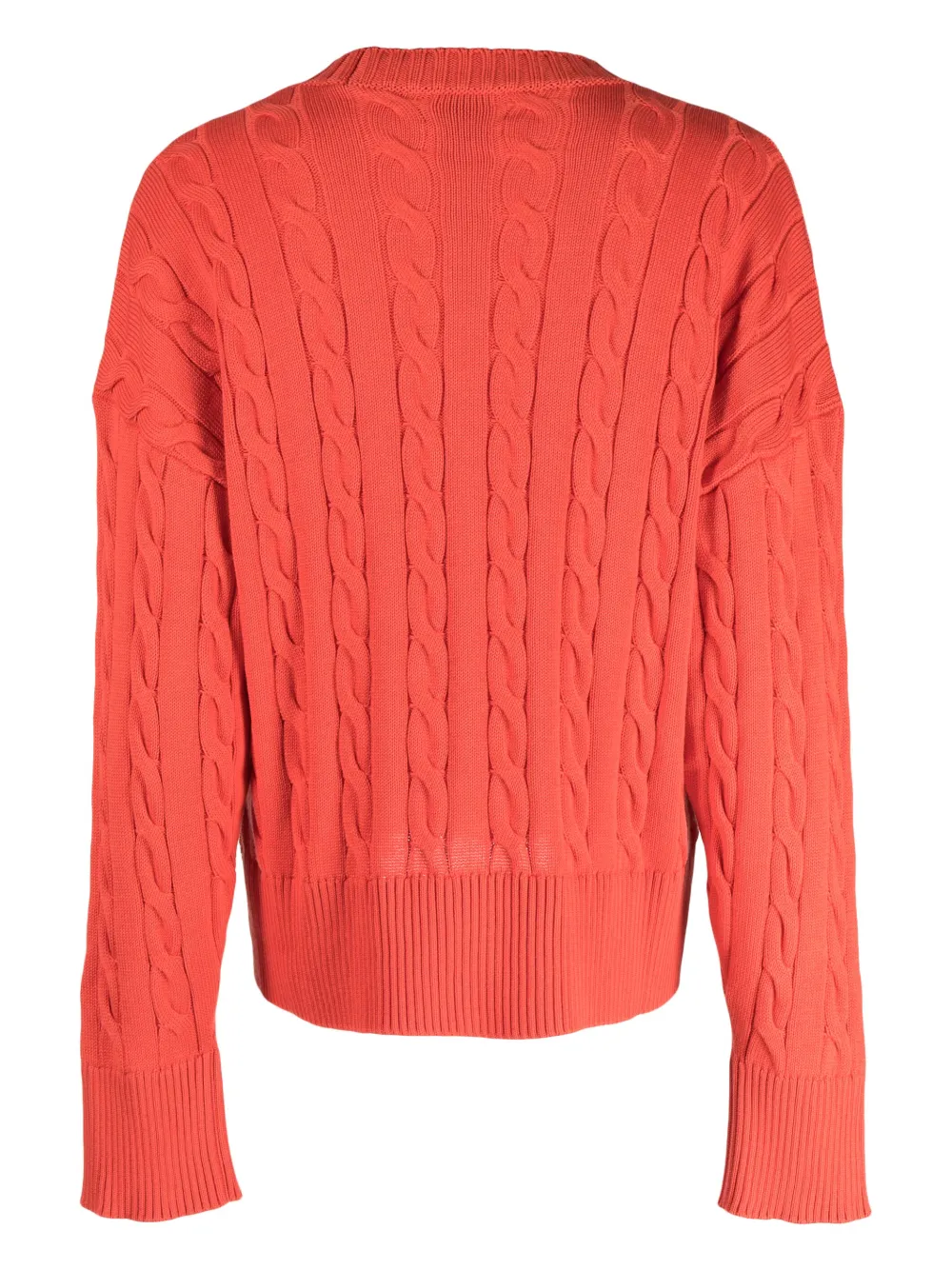Bally cable-knit cotton jumper - Oranje