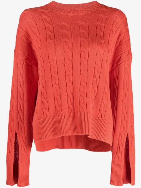 Bally cable-knit cotton jumper