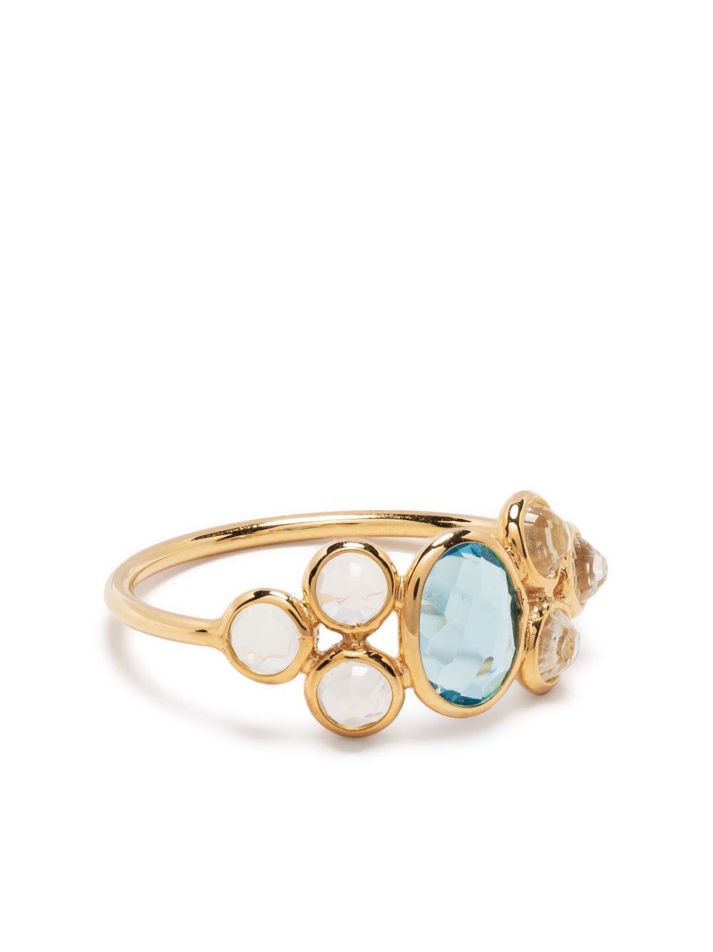 Swayta Sha 18kt Yellow Gold Gemstone Ring In Blue