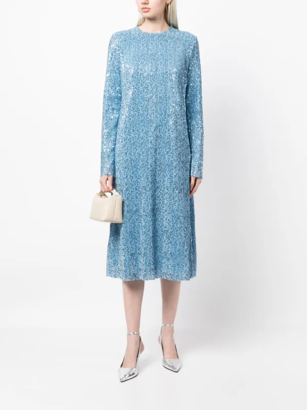 Stine Goya Celsia スパンコール ドレス | ブルー | FARFETCH JP