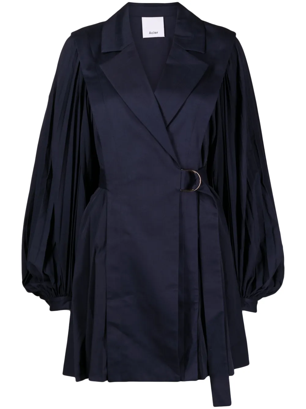 Acler Pleated Blazer Dress In Blue