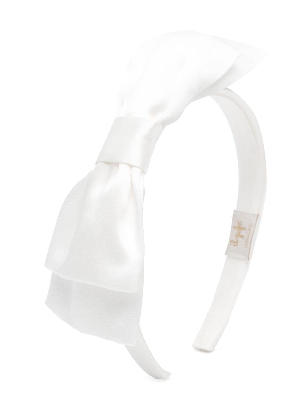 Il Gufo bow-detail head band - White
