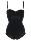 Dolce & Gabbana logo-plaque swimsuit - Black