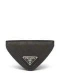 Prada saffiano logo-plaque coin wallet - Black