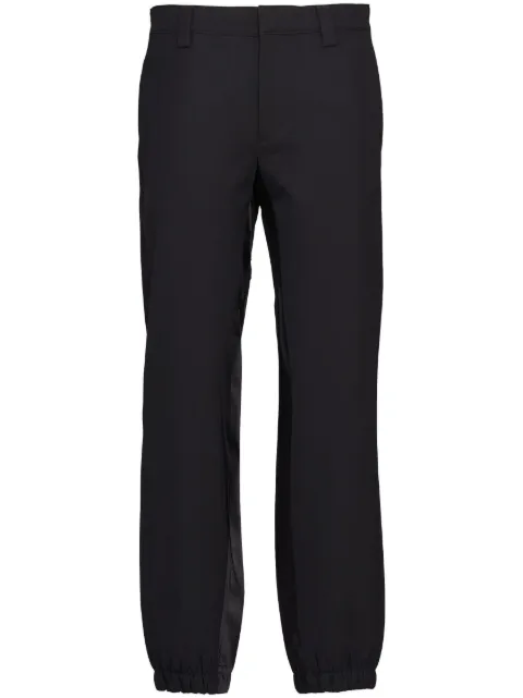 Prada triangle-logo wool trousers