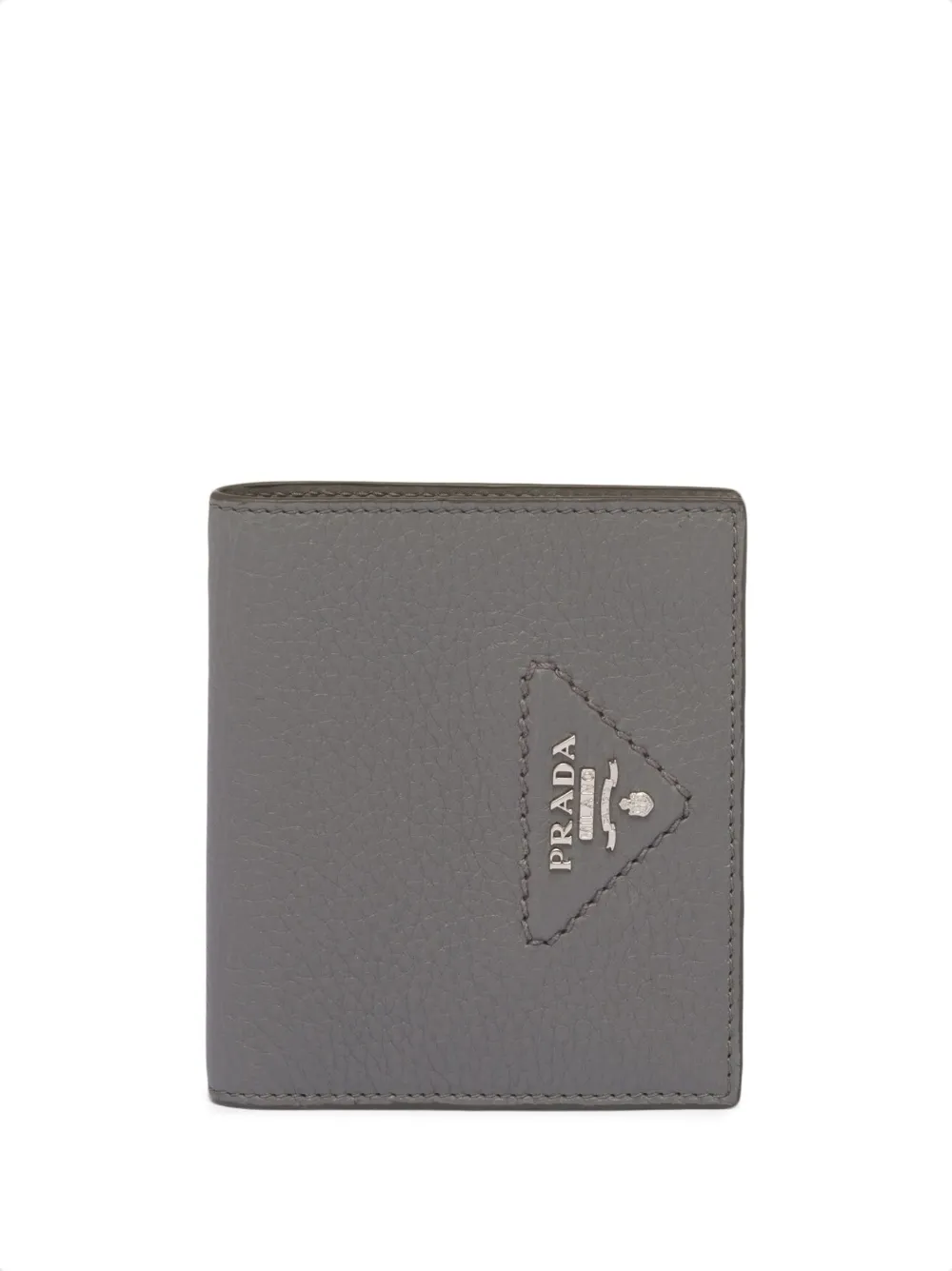 Prada Saffiano-leather Bi-fold Wallet In Grau