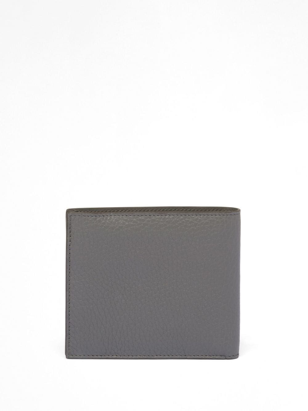 Shop Prada Triangle-logo Bi-fold Wallet In Grau