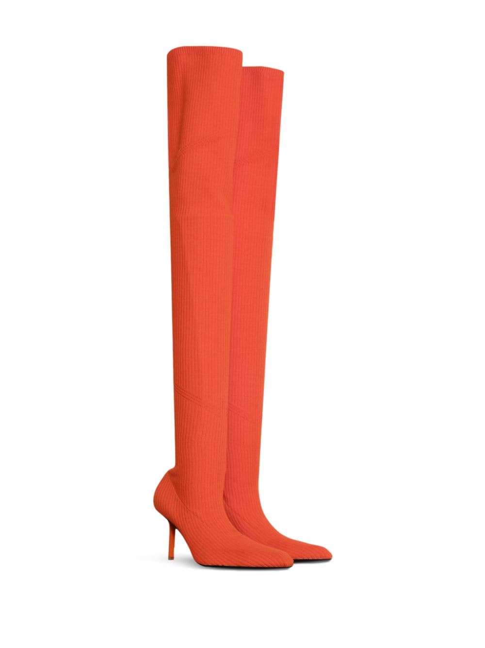 Shop Dion Lee 88.9mm Heel Thigh-high Boots In Orange