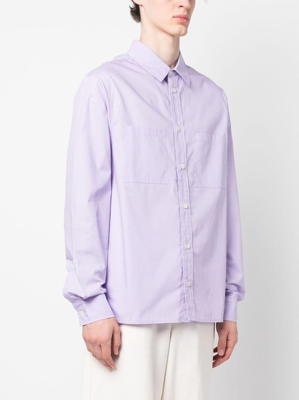 Shop Ih Nom Uh Nit Logo-print Cotton Shirt In Purple