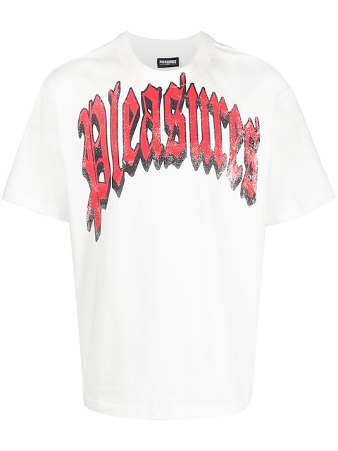 Pleasures logo印花棉T恤