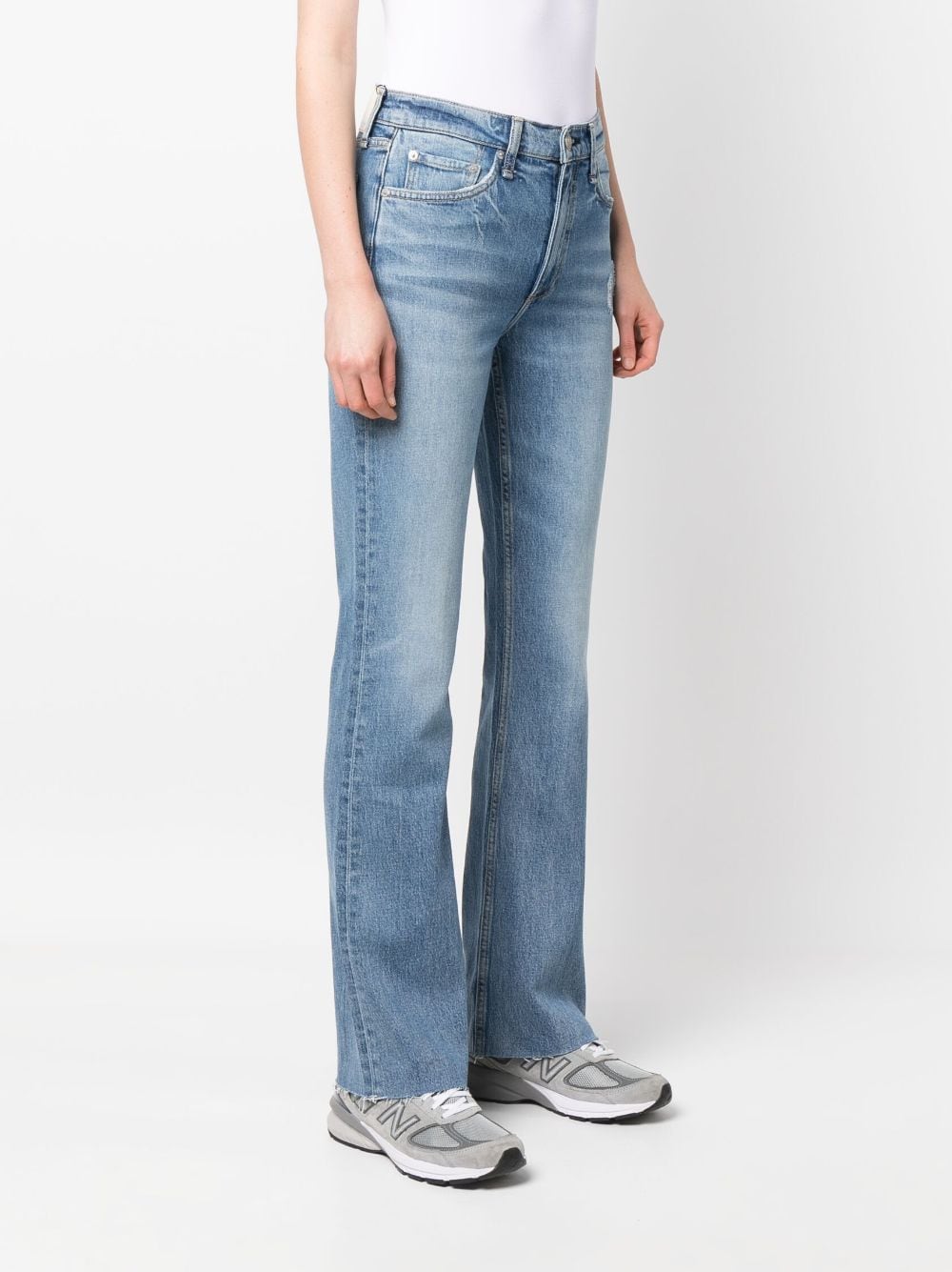 Shop Rag & Bone Peyton Mid-rise Bootcut Jeans In Blue