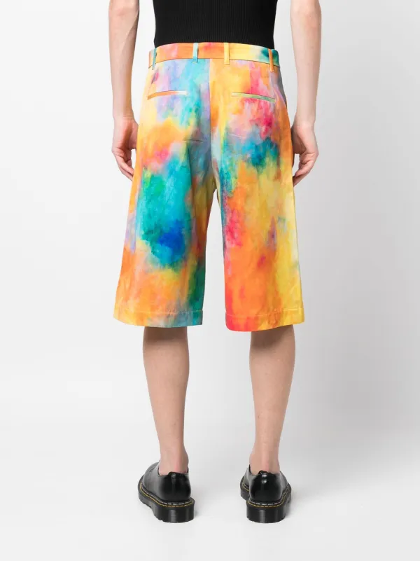 Études Studio tie-dye-print Pleated wide-leg Shorts Orange FARFETCH PH