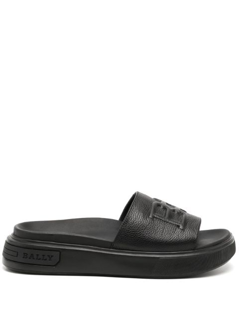 Bally embossed-logo leather sandals