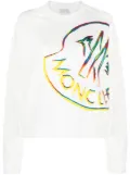 Moncler logo-print crew-neck sweatshirt - White