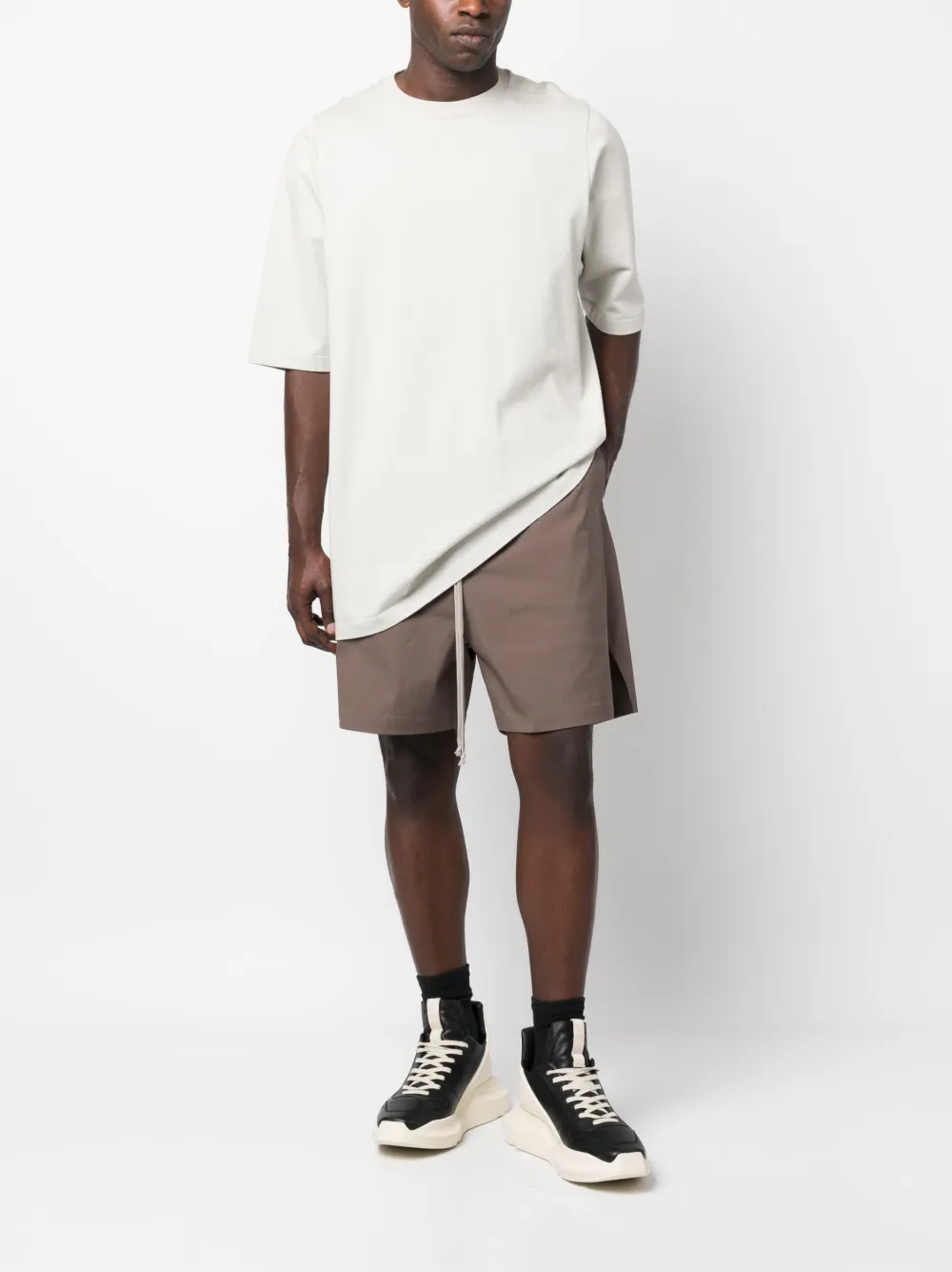 Rick Owens Trainingsshorts met trekkoord - Bruin